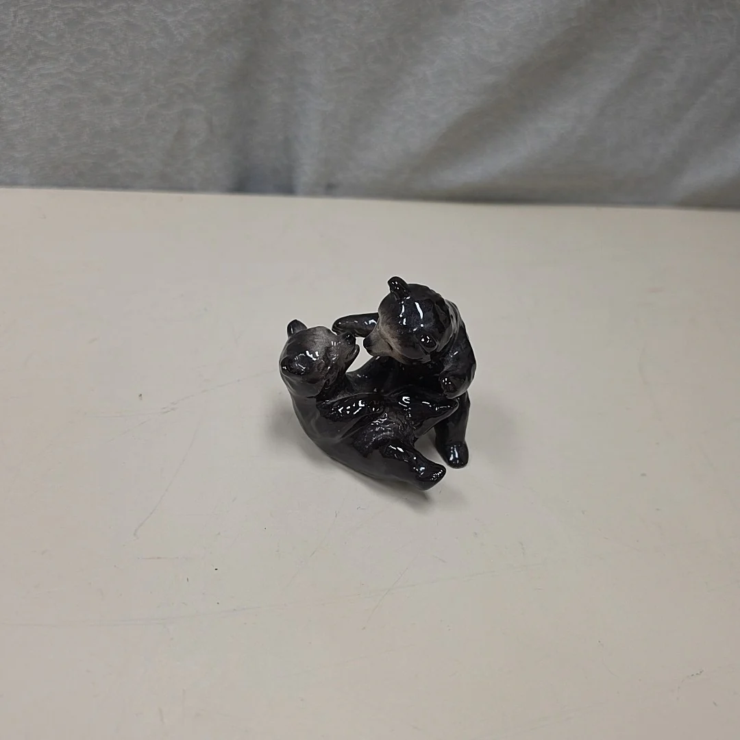 2 BLACK BEARS FIGURE