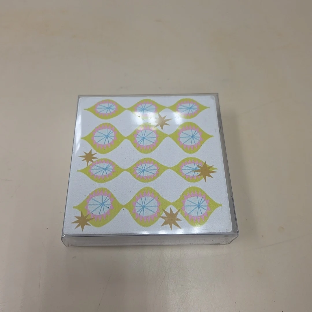 4 GREEN BLUE COASTERS