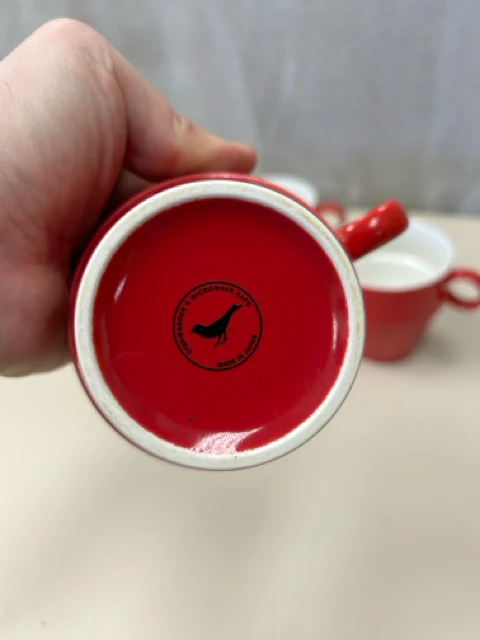 4 RED STACKING CUPS - Image 3