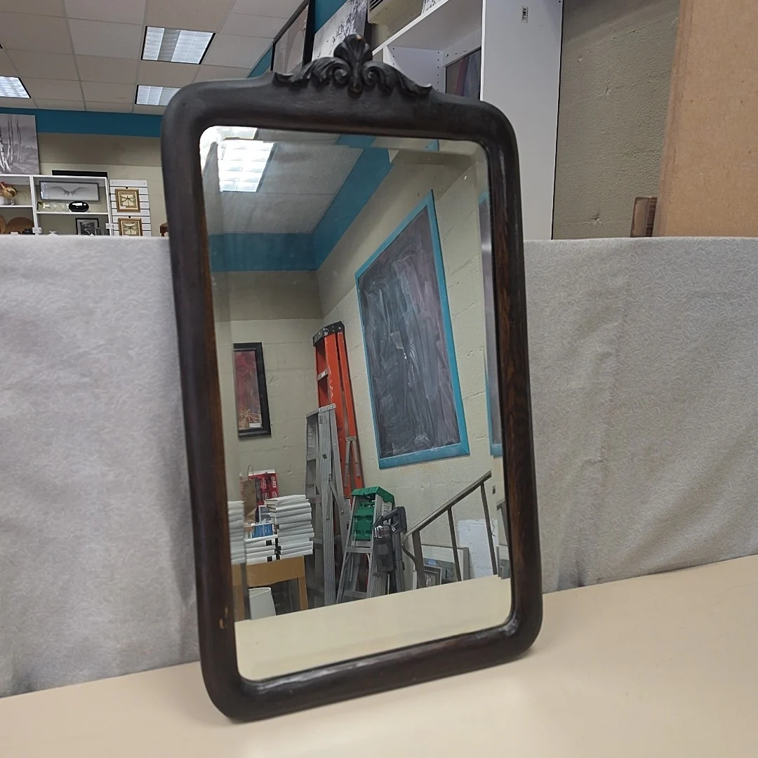 ANTIQUE DARK BROWN FRAME MIRROR