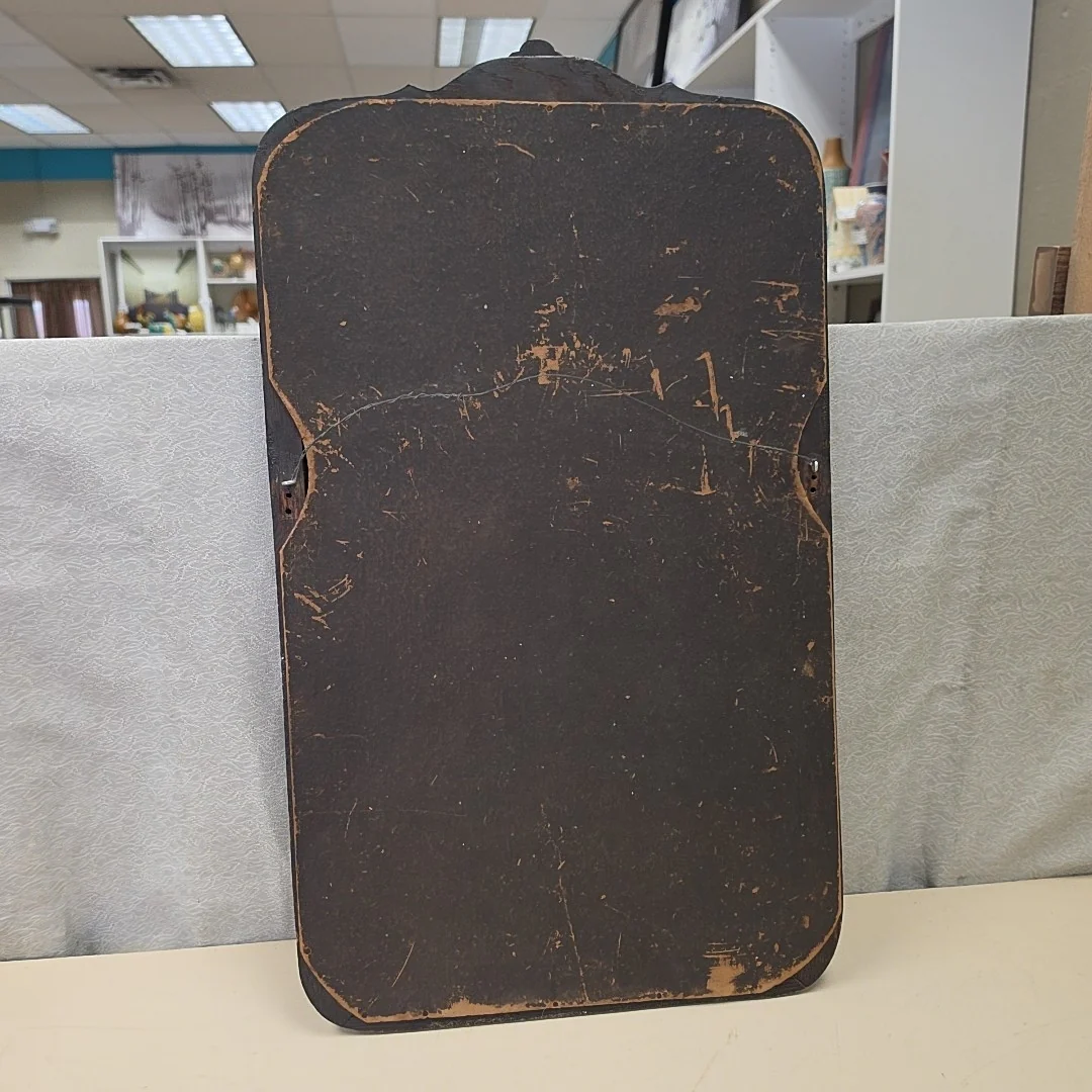 ANTIQUE DARK BROWN FRAME MIRROR - Image 2