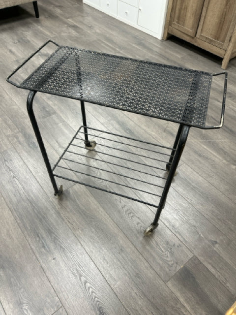BLACK METAL 2 TIER CART