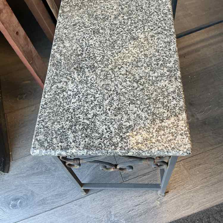 BLACK METAL MARBLE TOP TABLE - Image 3