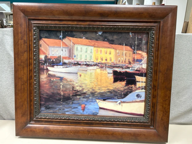 BOATS AT HARBOR ART
