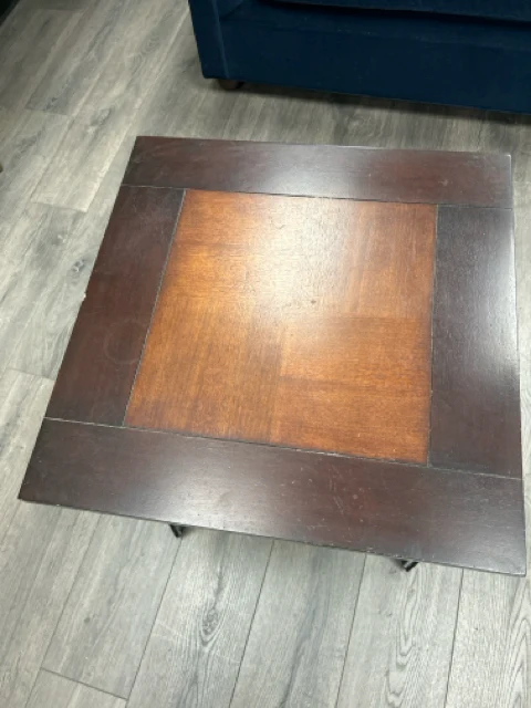 BROWN 2 TONE END TABLE - Image 2