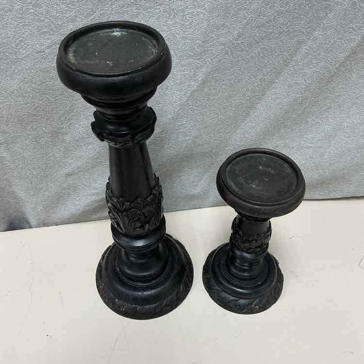 BROWN ORNATE CANDLE HOLDERS - Image 2