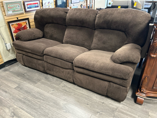 BROWN RECLINING COUCH