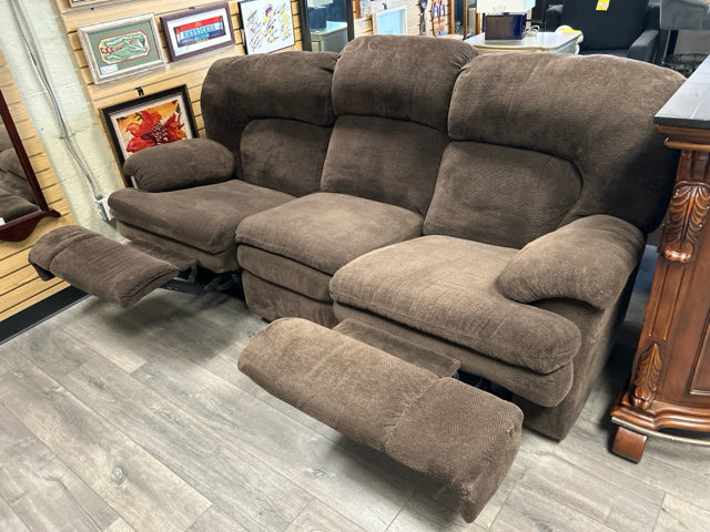 BROWN RECLINING COUCH - Image 2