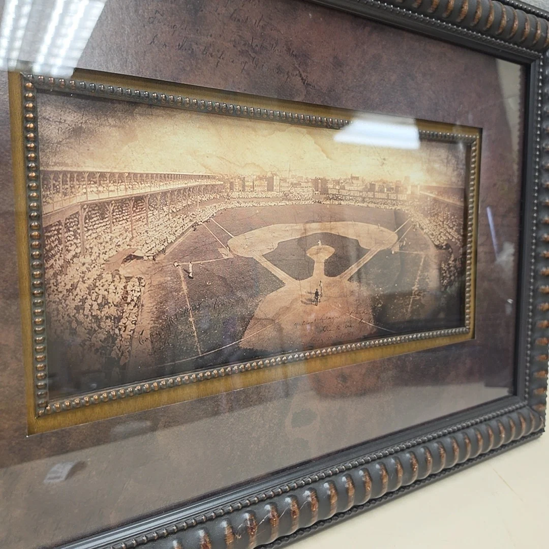 BROWN TAN BASEBALL ART - Image 2