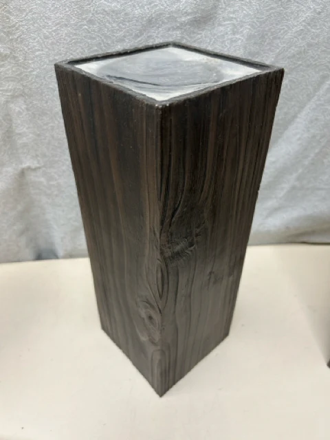 BROWN WOOD CANDLE STAND