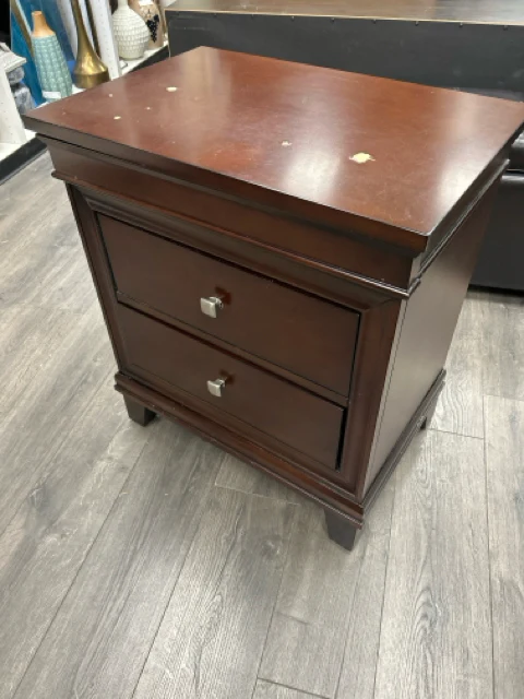 CHERRY 2 DRAWER NIGHTSTAND