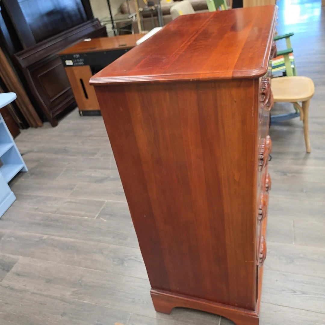 CHERRY 4 DRAWER DAVIS TALL DRESSER - Image 3