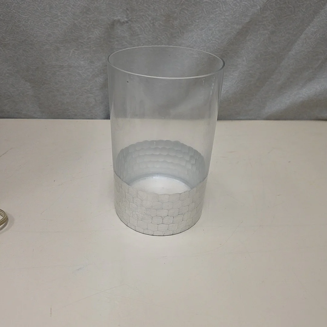 CLEAR/SILVER VASE