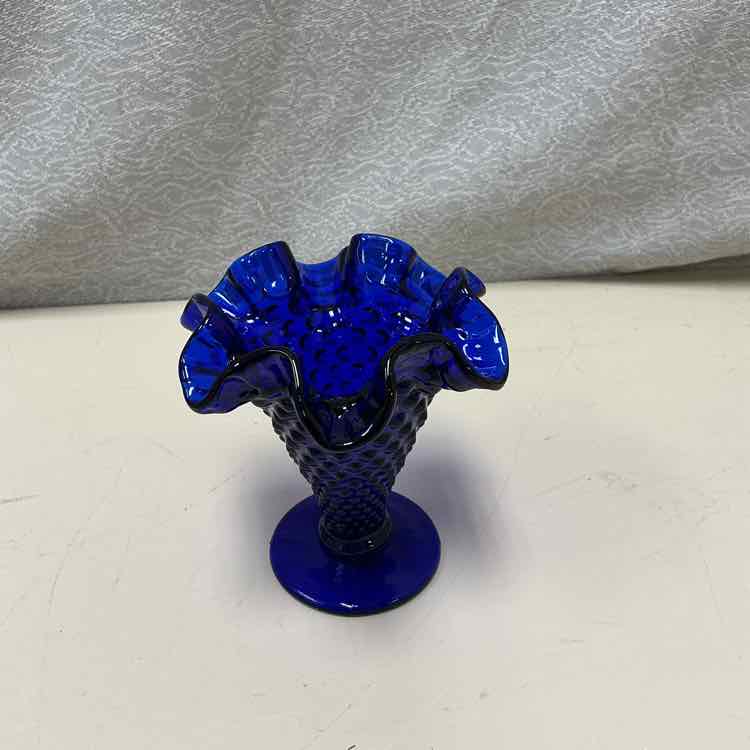 COLBALT BLUE HOBNAIL VASE