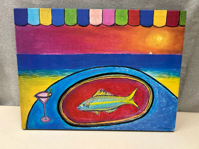 COLORFUL FISH PLATE MARTINI ART
