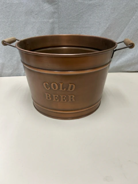 COPPER COLOR BUCKET W/HANDLES