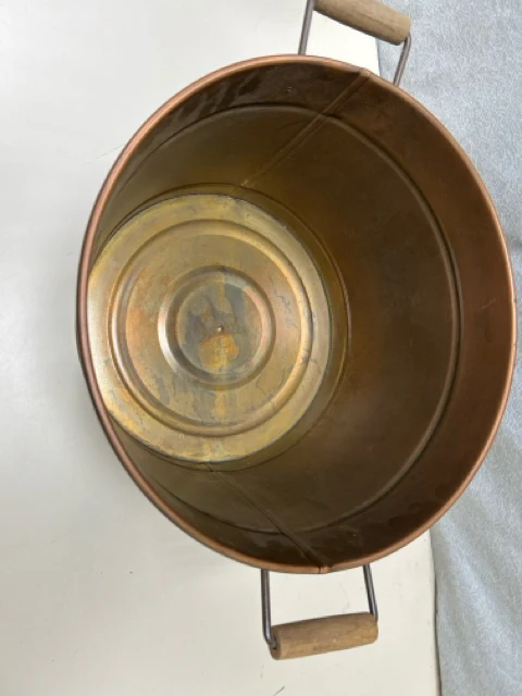 COPPER COLOR BUCKET W/HANDLES - Image 2