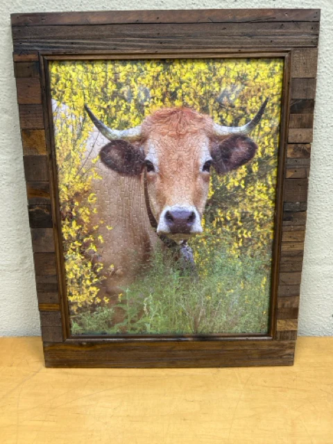 COW IN FIELD PUZZLE ART
