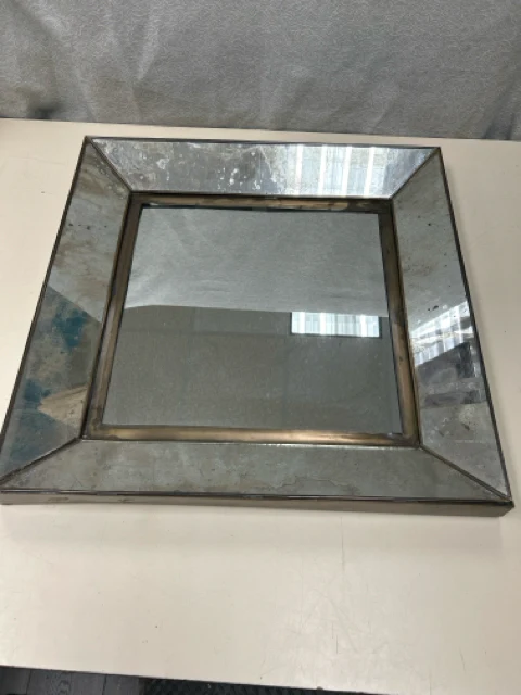 DISTRESSED PANEL MIRROR