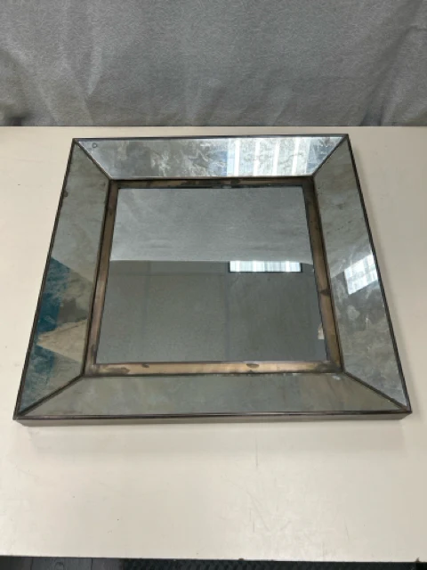 DISTRESSED PANEL MIRROR