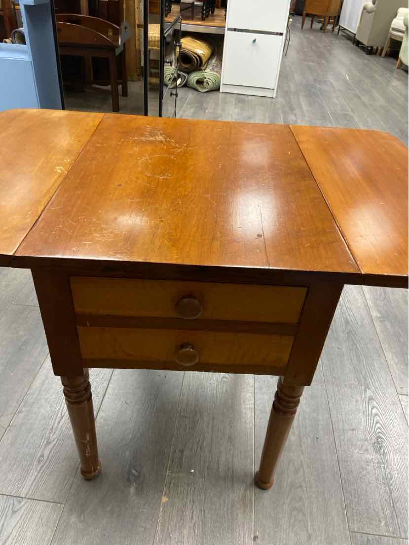 DROP LEAF SIDE 2 DRAWER - Image 2