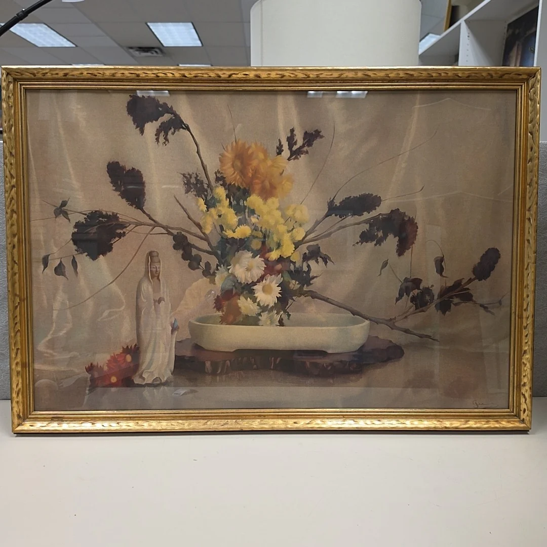 FLORAL STILL LIFE ON TABLE ART