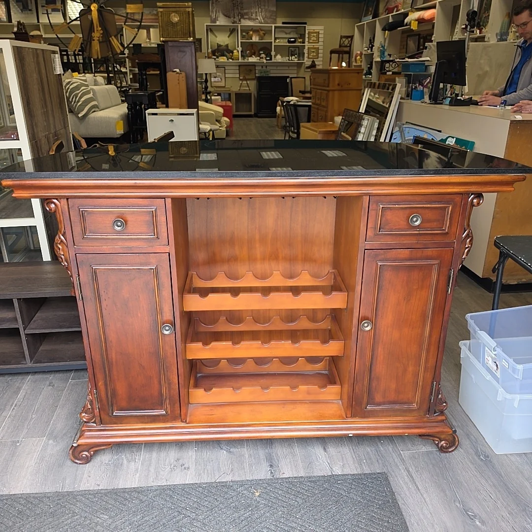 GRANITE TOP WOOD BAR ORNATE - Image 2