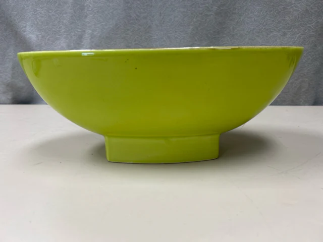 GREEN OVAL CERAMIC BOWL - Image 2
