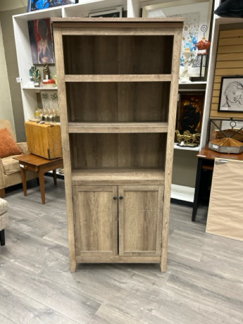 GREY BOOKCASE W/CABINET