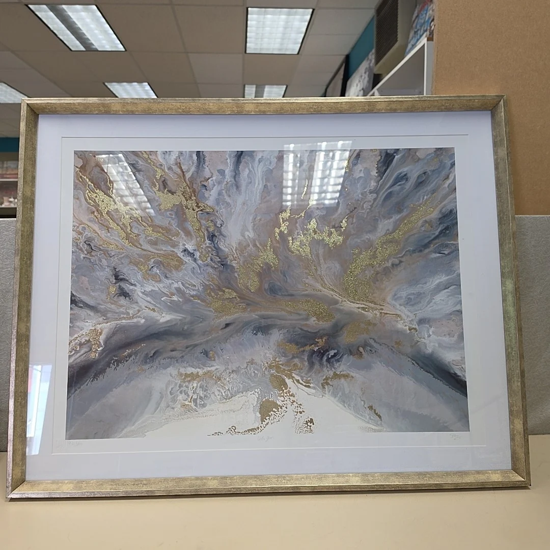 GREY GOLD ABSTRACT ART
