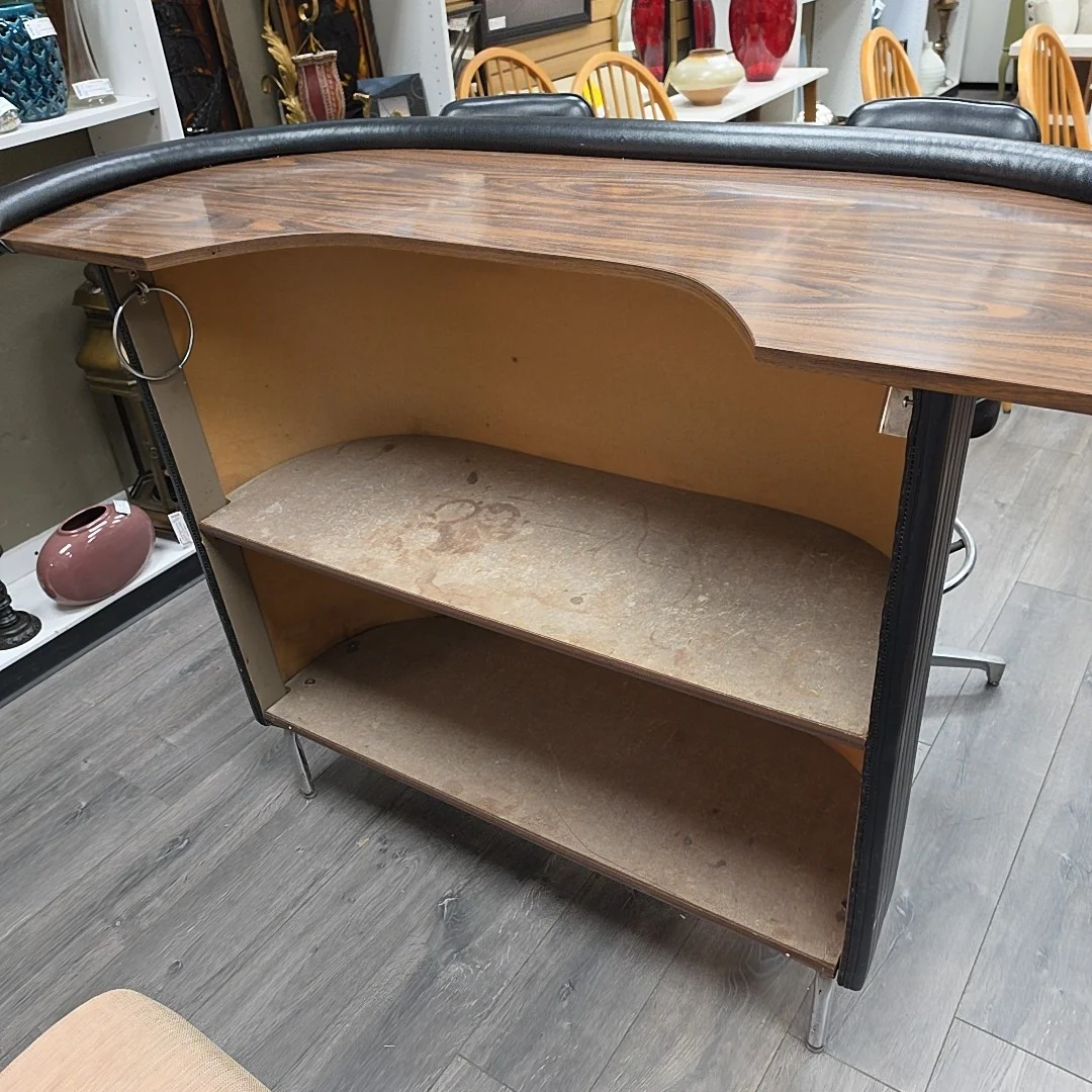 MCM BLACK LEATHER BAR 2 STOOLS - Image 2