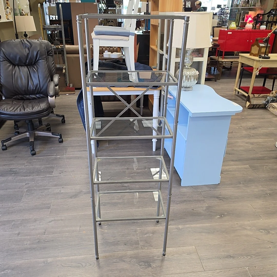 METAL GLASS 5 TIER SHELF