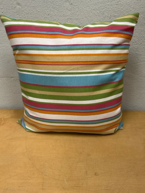 MULTI COLORED STRIPED PILLOW