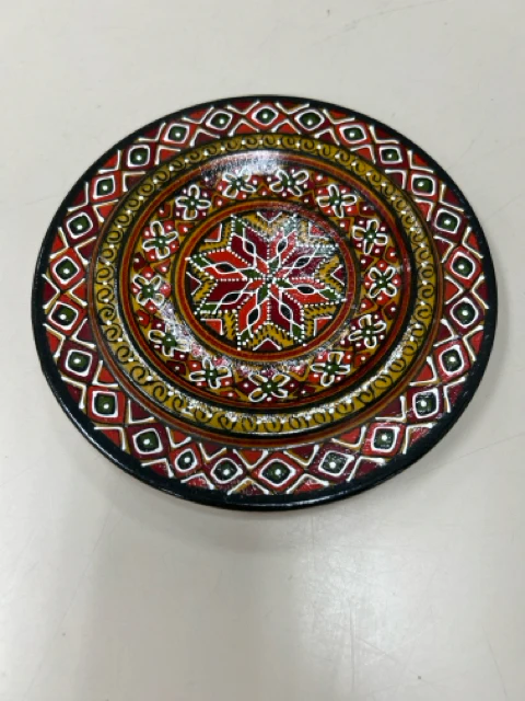 MULTI COLORED WOODEN PLATE