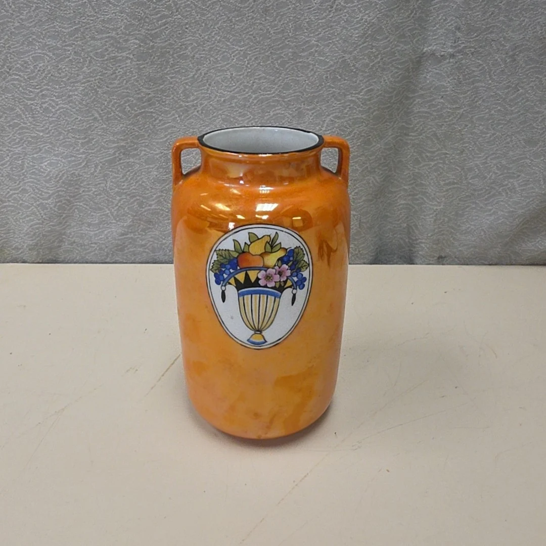 ORANGE CERAMIC VASE