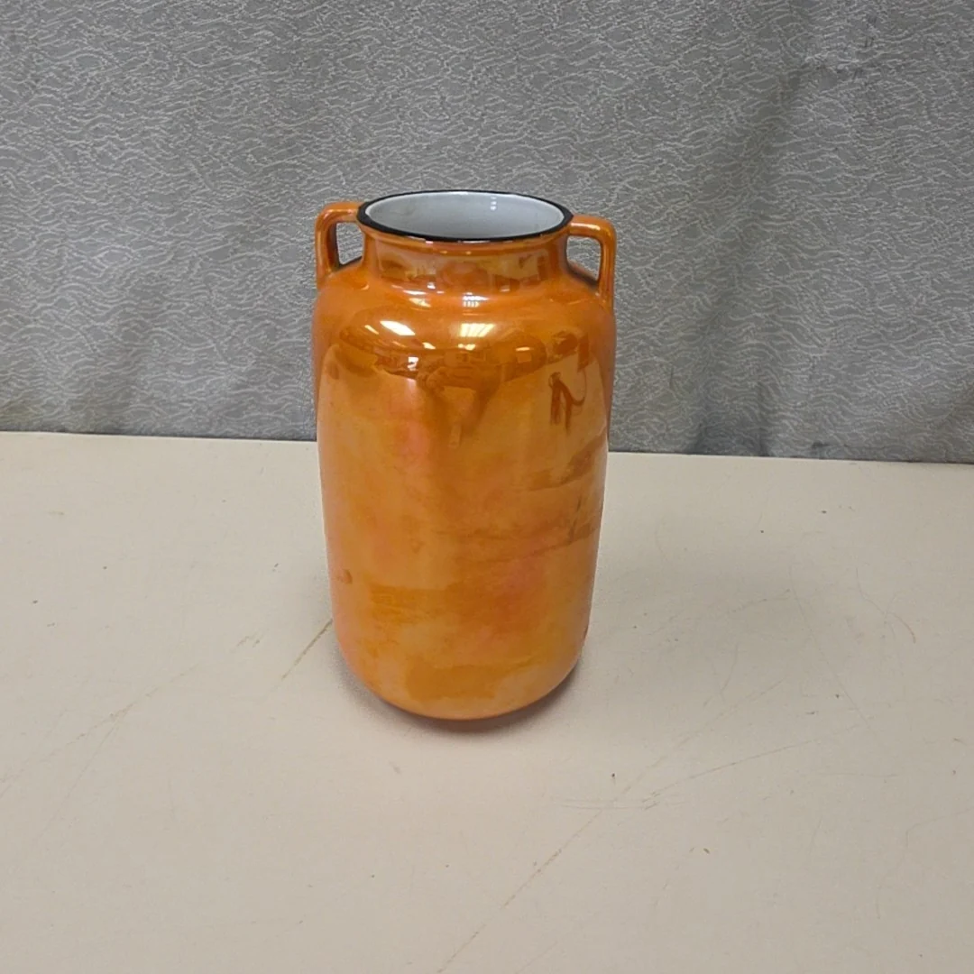 ORANGE CERAMIC VASE - Image 2