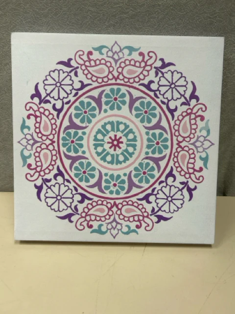 PURPLE PINK EMBLEM CANVAS