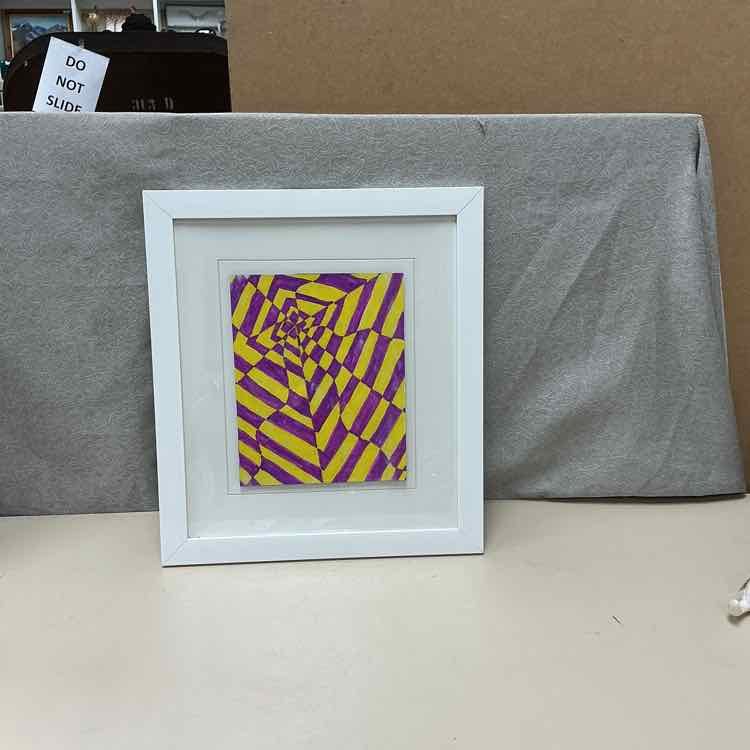 PURPLE/YELLOW ABSTRACT