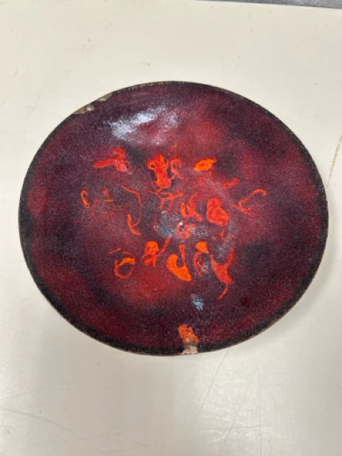 RED COPPER PAINTED PLATE