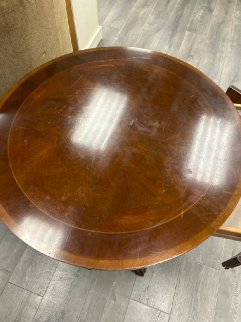 ROUND CLAW FOOT TABLE W/DRAWER - Image 3