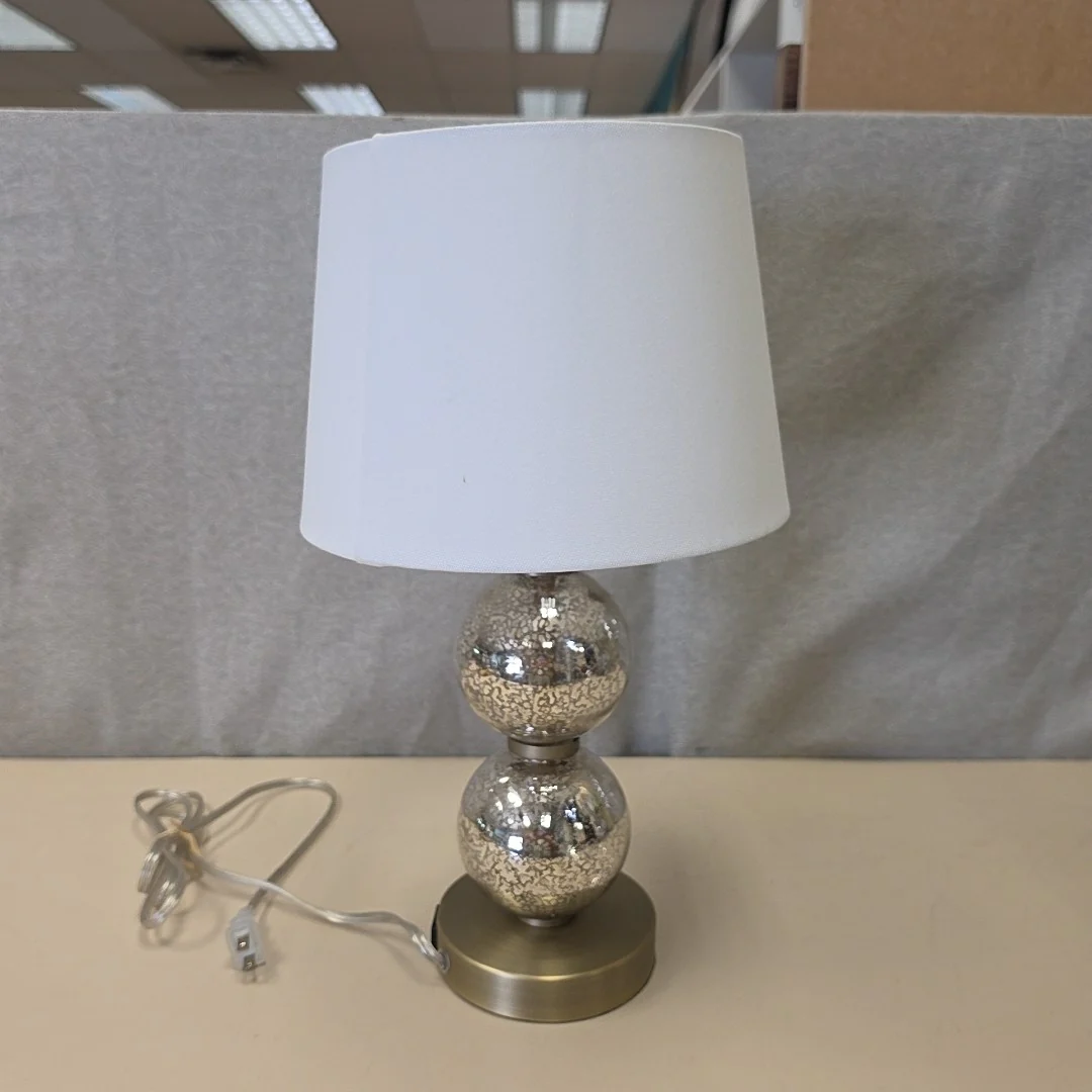 SILVER MERCURY GLASS LAMP