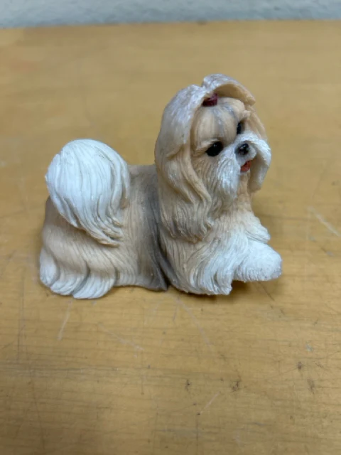 SMALL SHIH TZU CERAMIC FIGURINE
