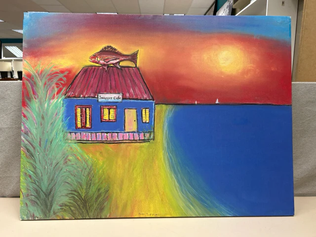 SNAPPER CAFE BY OCEAN COLORFUL ART