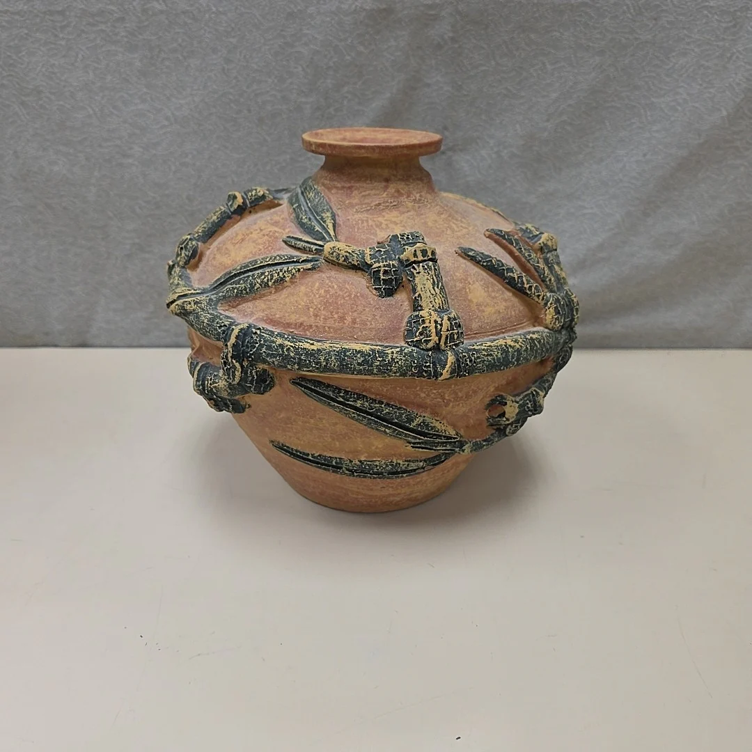 SOUTHWEST BAMBOO CERAMIC VASE