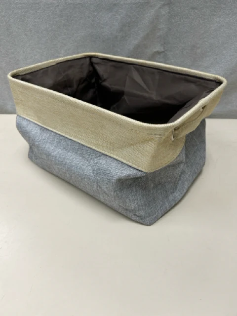 TAN GREY CLOTH BASKET