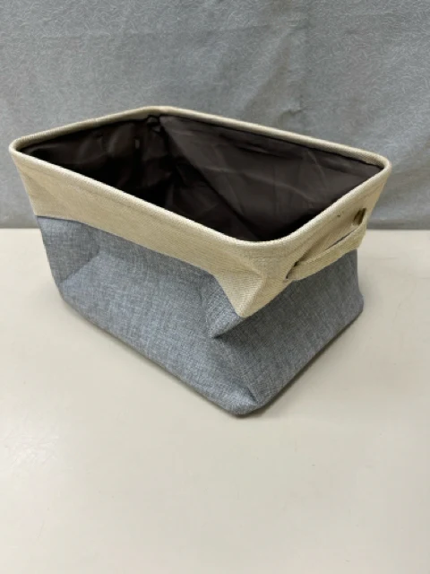 TAN GREY CLOTH BASKET