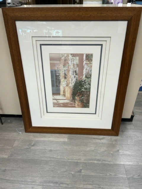 TAN W/GREENERY PATIO ART