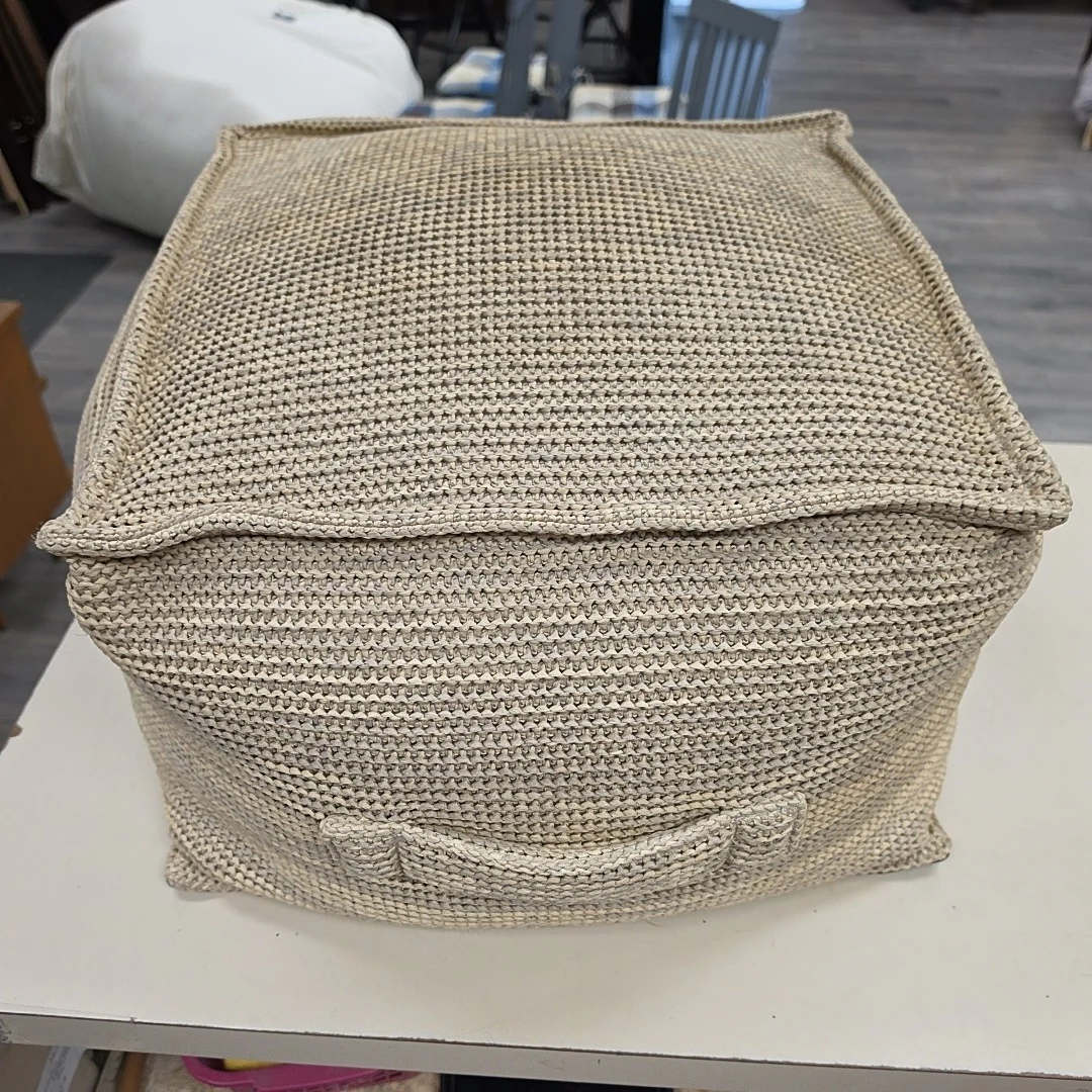 TAN WOVEN OTTOMAN - Image 2