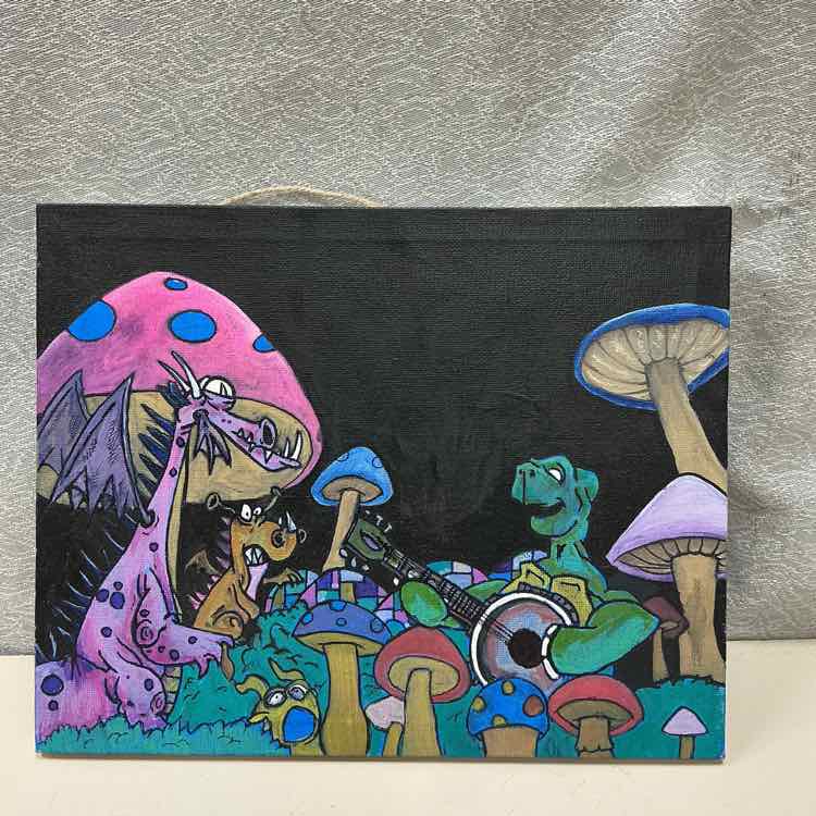 TURTLE DRAGON MUSHROOM ART