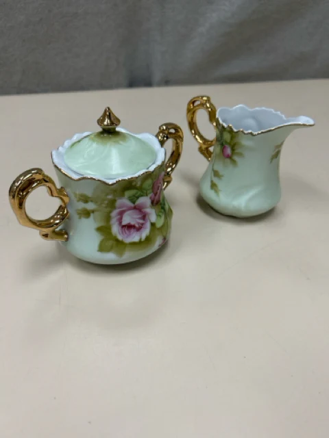 VINTAGE GREEN PINK C/S SET